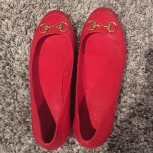 gucci red flats